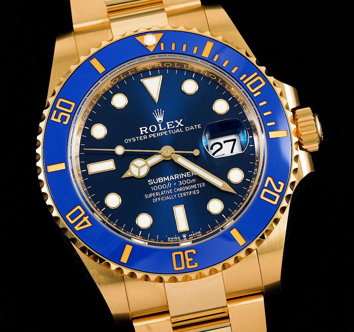 Used rolex submariner blue sale